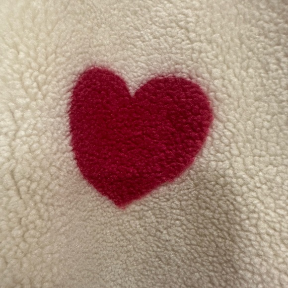 Valentine’s (Juniors) Heart Print Fleece Bomber Jacket New Size 15-17 XL - Picture 3 of 8